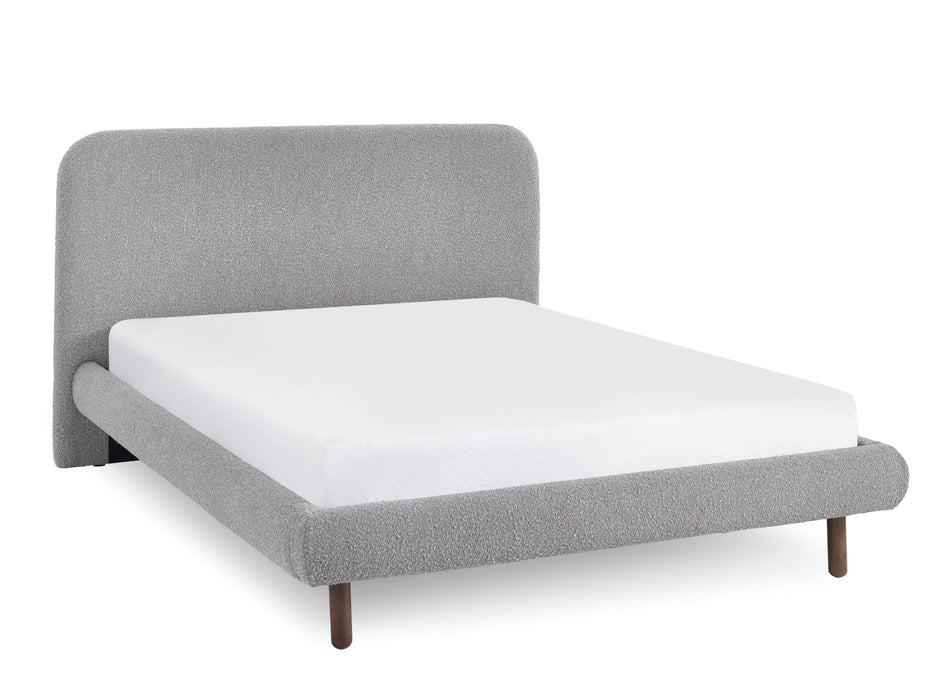 Hannah Double Bed 135Cm - Grey Boucle