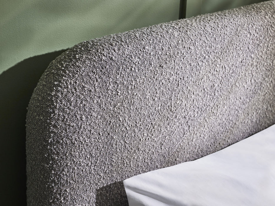 Hannah King Bed 150Cm - Grey Boucle