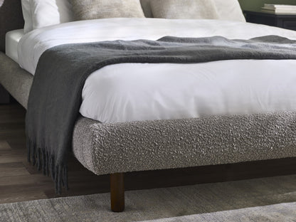 Hannah King Bed 150Cm - Grey Boucle