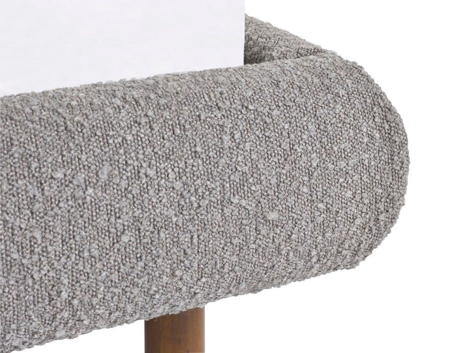 Hannah King Bed 150Cm - Grey Boucle