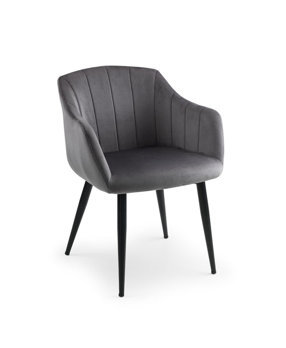 Set Of 2 Hobart Scalloped Dining Chairs - Grey