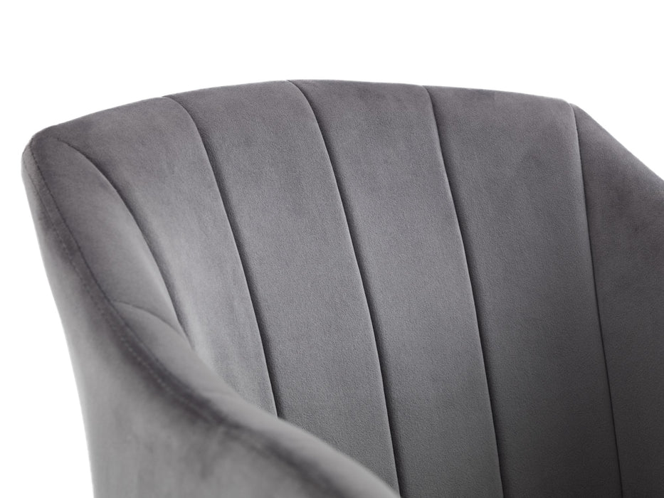 Set Of 2 Hobart Scalloped Dining Chairs - Grey
