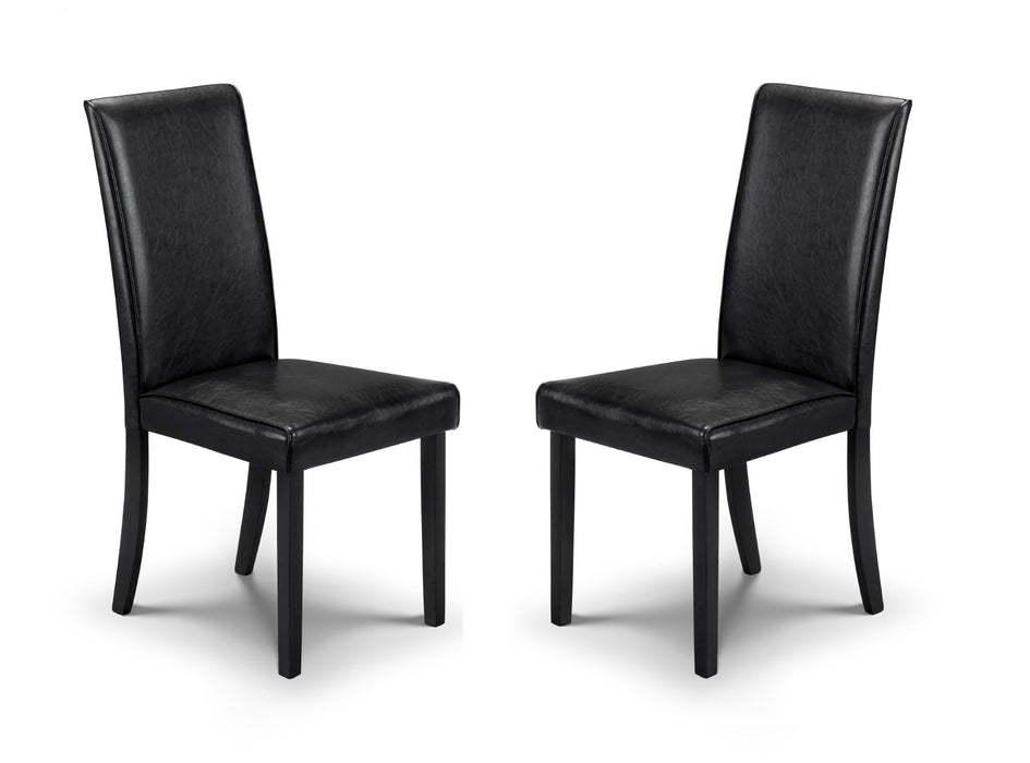 Set Of 2 Hudson Black Dining Chairs