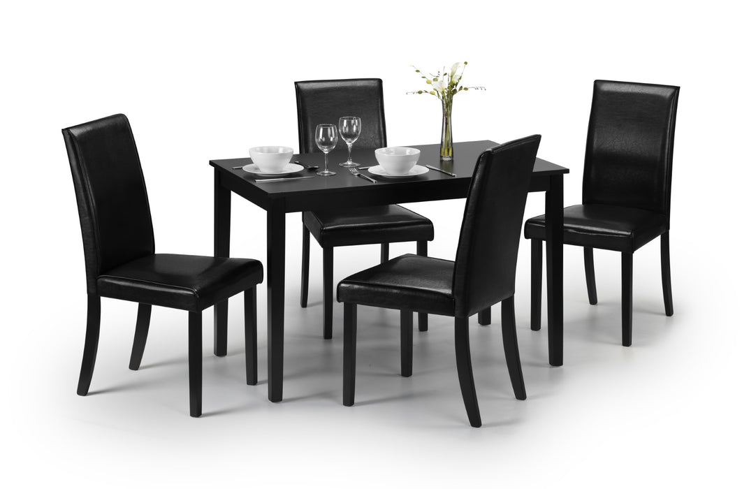 Set Of 2 Hudson Black Dining Chairs