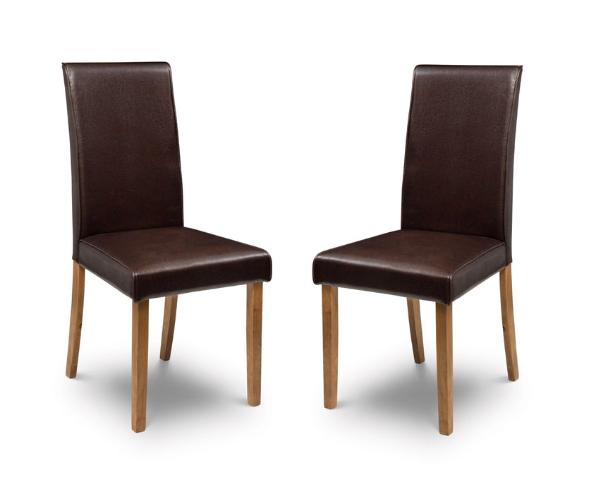 Set Of 2 Hudson Brown Chairs