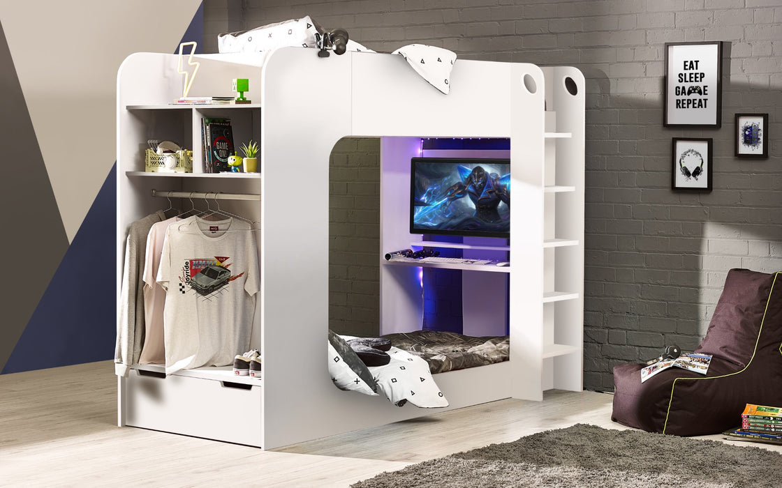 Impact Gaming Bunk All White