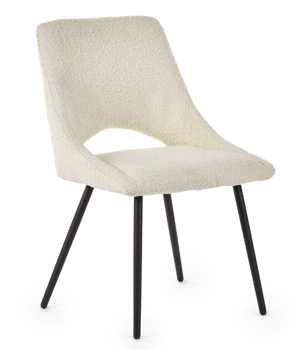 Set Of 2 Iris Boucle Dining Chairs - Ivory