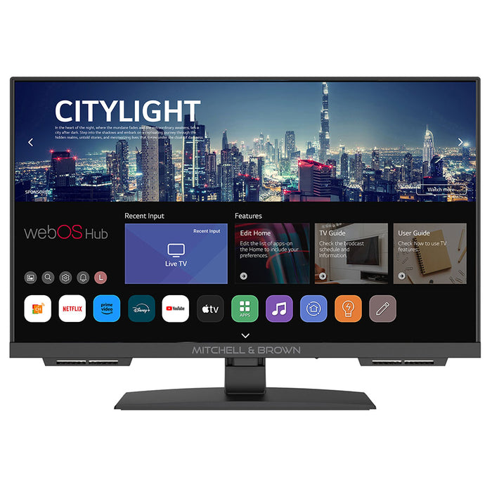 JB-24DVD1811ST 24 inch WebOS Smart Travel TV with Built-in DVD - 12V Battery Mains