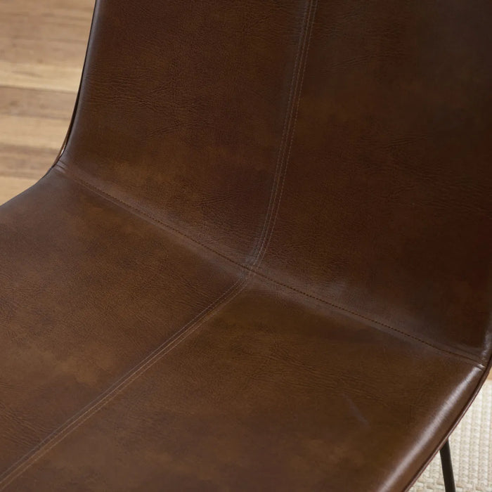 Joren PU Leather Accent Chair - Brown
