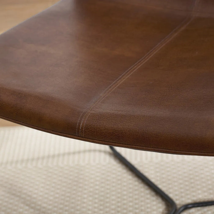 Joren PU Leather Accent Chair - Brown
