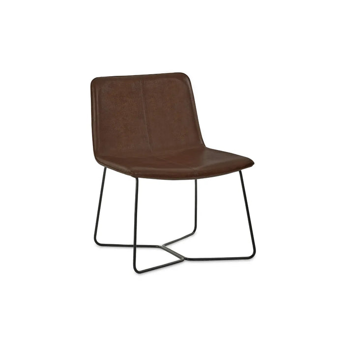 Joren PU Leather Accent Chair - Brown