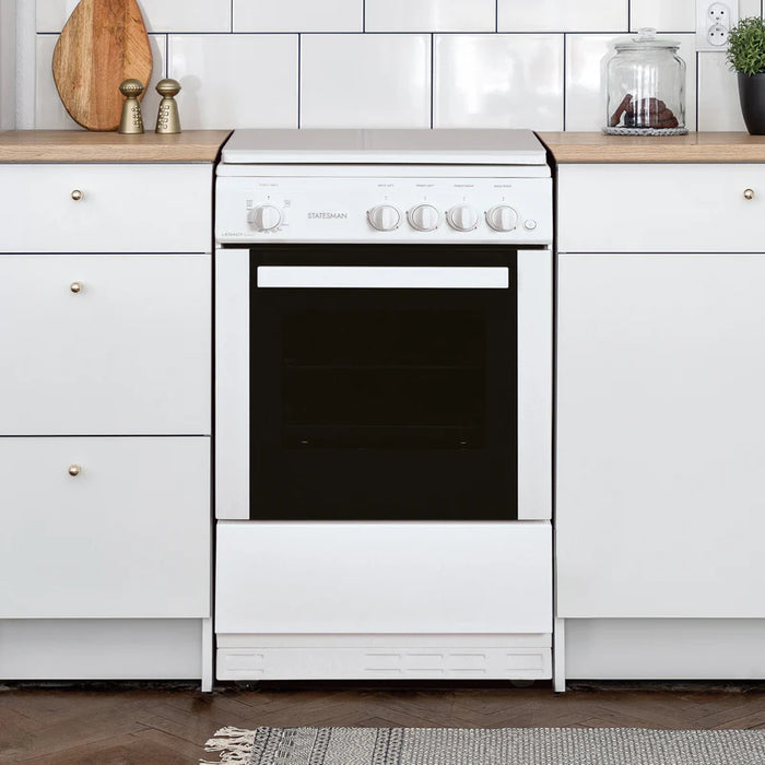 LEGACY50GSLF - 50cm Single Cavity Lidded Gas Cooker - White