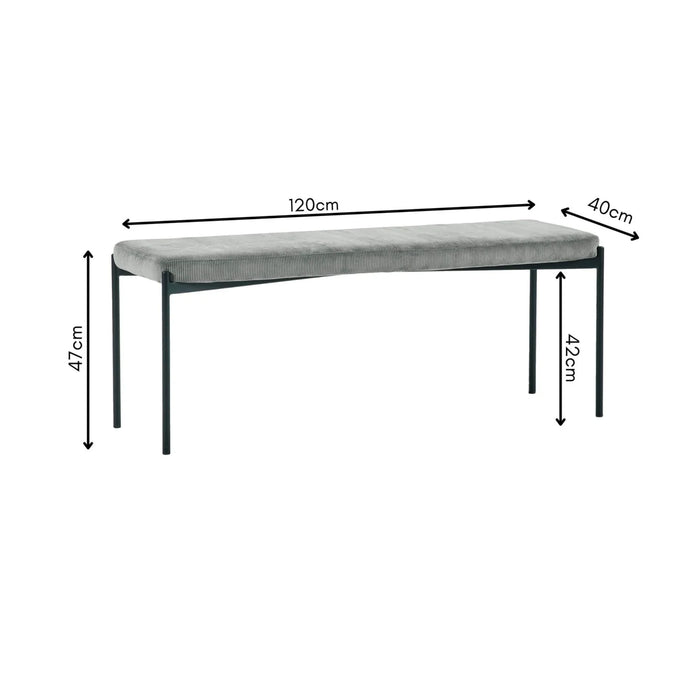 Leonie Bench - Grey