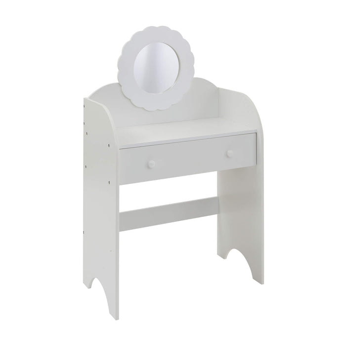 White Dressing Table and Stool Set