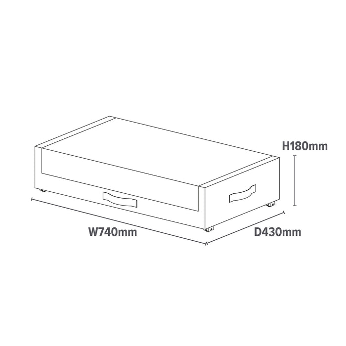 Underbed Storage Cart with Wheels (Pack of 2)