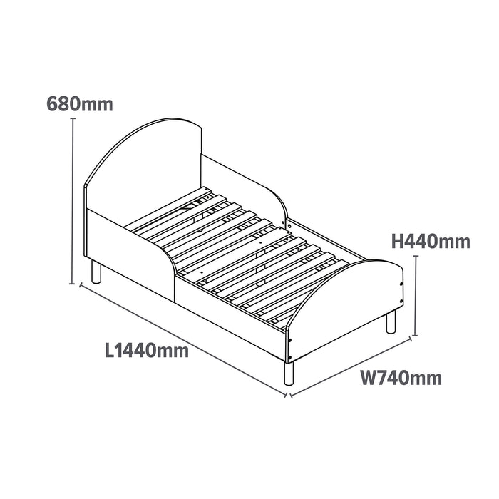 Kids White Toddler Bed
