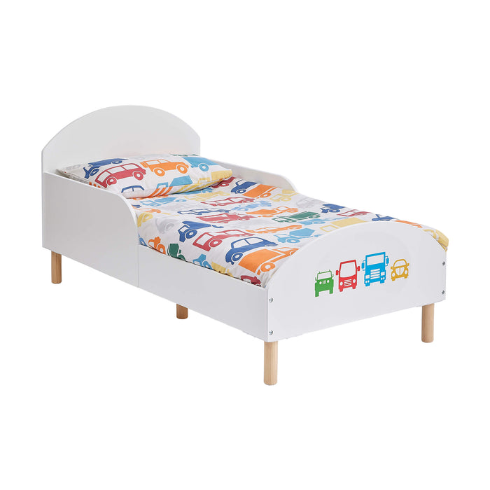 Kids White Toddler Bed - Transport