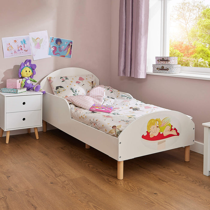 Kids White Toddler Bed - Fairy