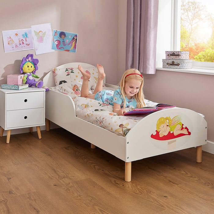 Kids White Toddler Bed - Fairy