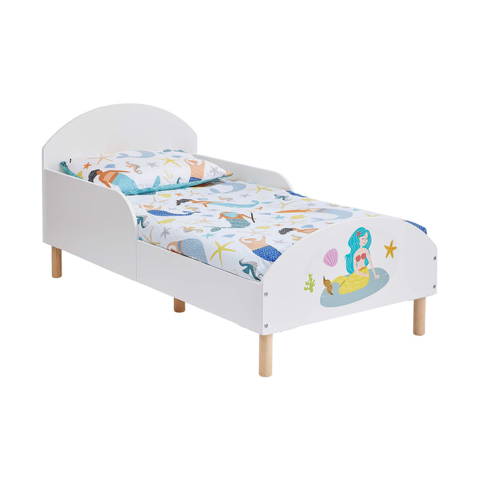 Kids White Toddler Bed - Mermaid