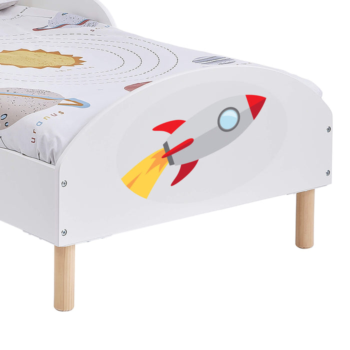 Kids White Toddler Bed - Rocket