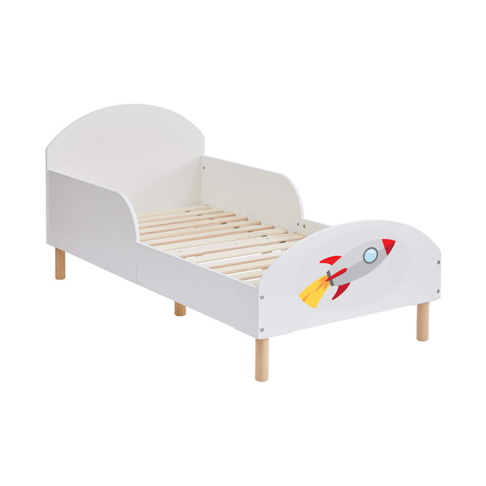 Kids White Toddler Bed - Rocket