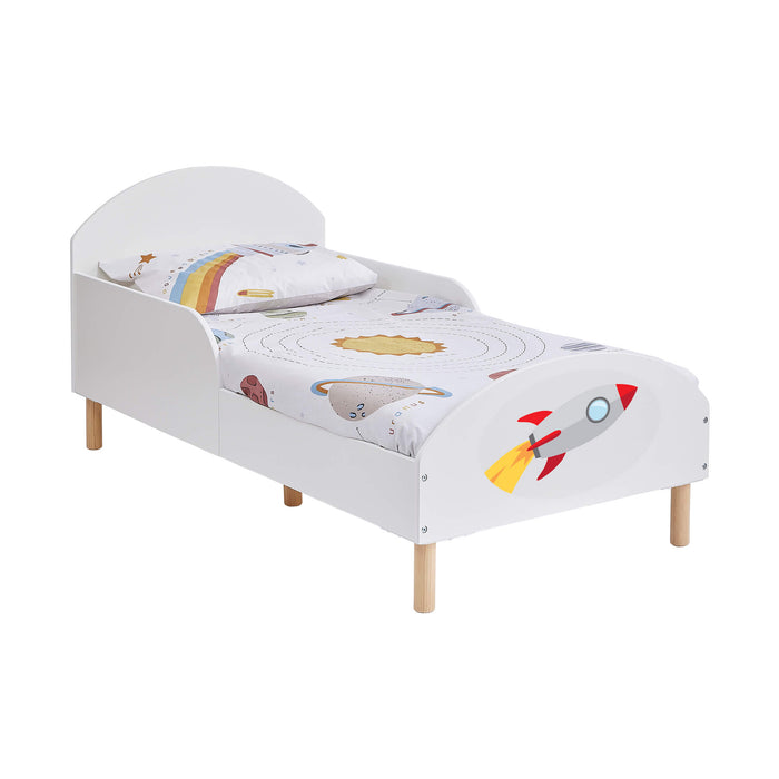 Kids White Toddler Bed - Rocket
