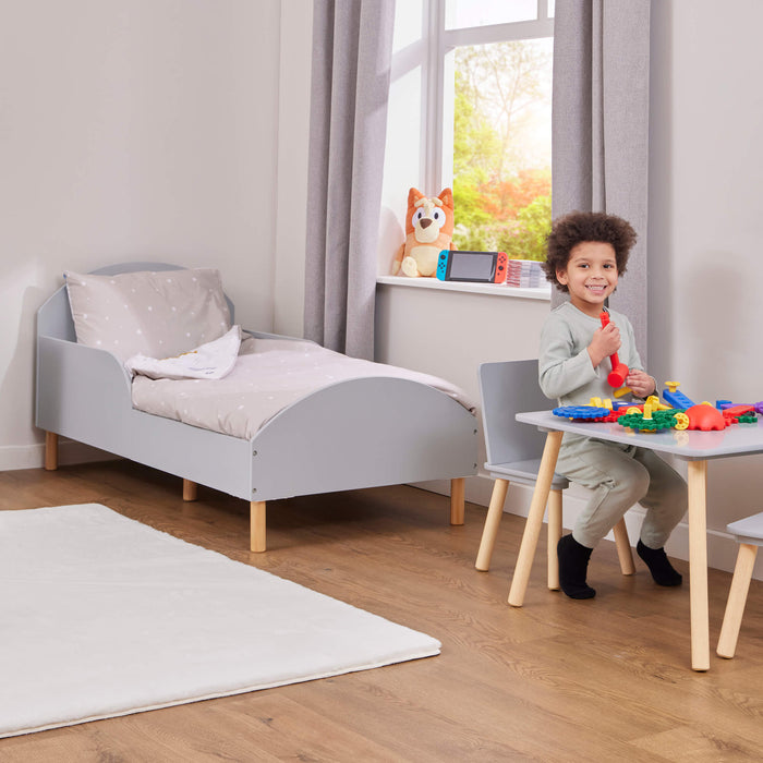 Kids Grey Toddler Bed