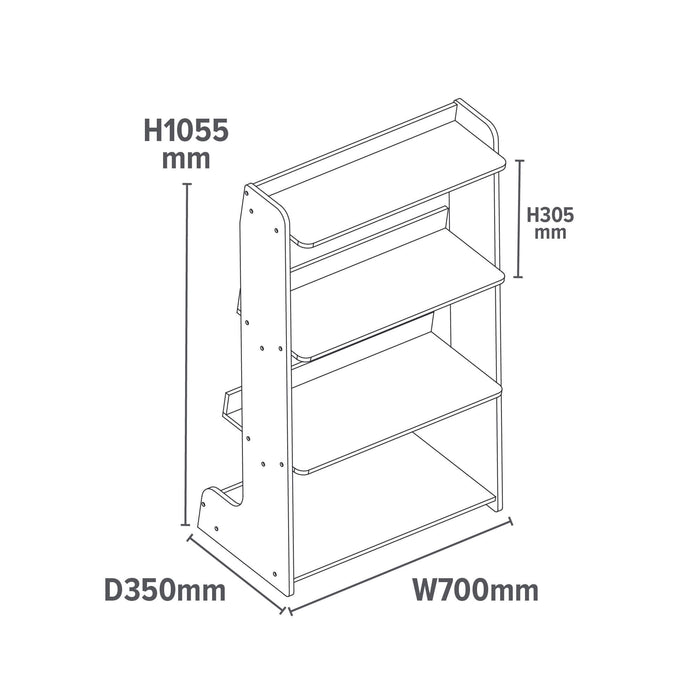 Kids Tiered Bookcase
