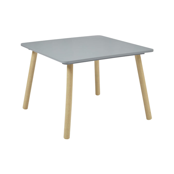 Kids Grey and Pinewood Table and Two Chairs Set