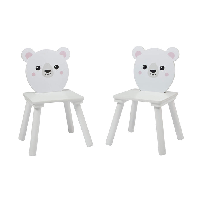 Kids Bear Table and Two Chairs Set