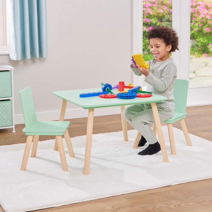 Kids Green Table and Two Chairs Set