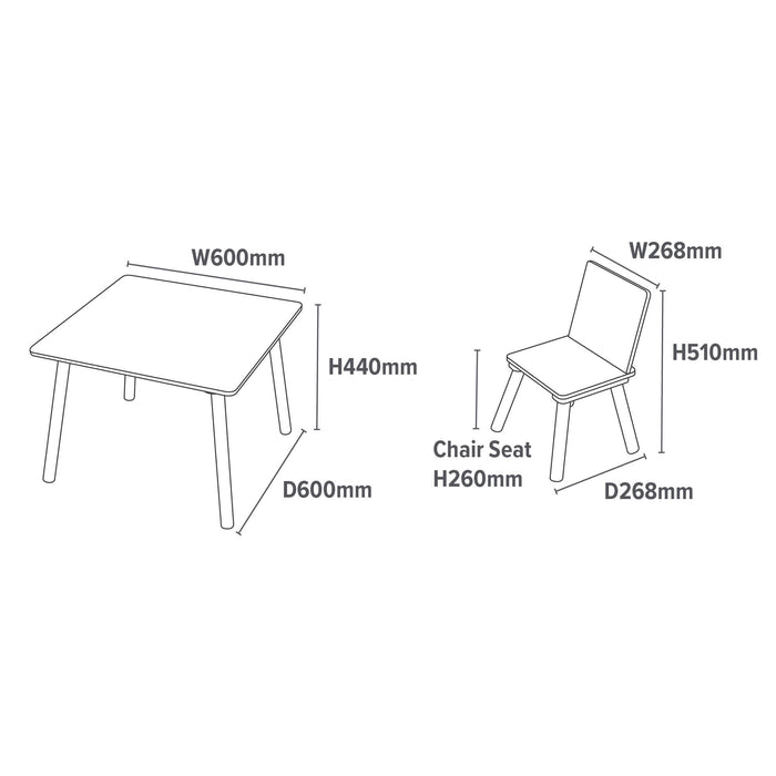 Kids Pink Table and Two Chairs Set