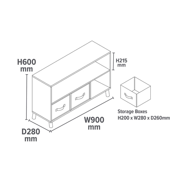 Kids Storage Shelf and Fabric Storage Bins