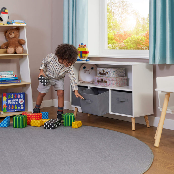 Kids Storage Shelf and Fabric Storage Bins