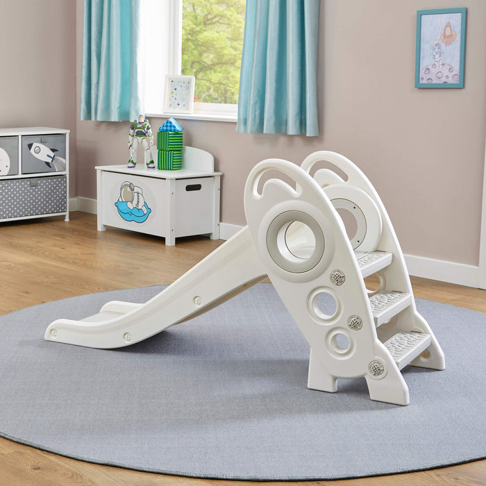 Kids Foldable Rocket Slide - White