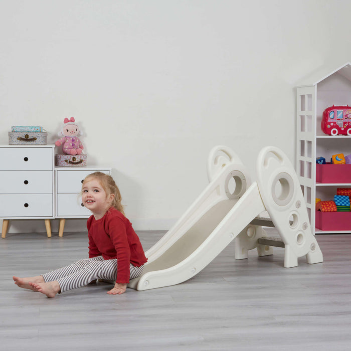 Kids Foldable Rocket Slide - White