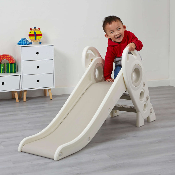 Kids Foldable Rocket Slide - White