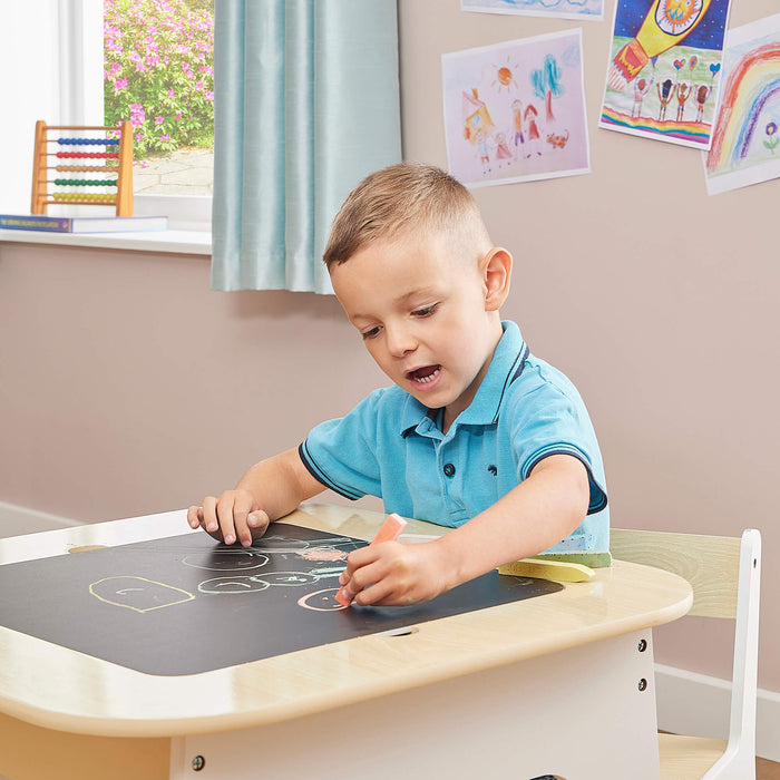 Kids 3-in-1 Storage Table and Two Chairs Set
