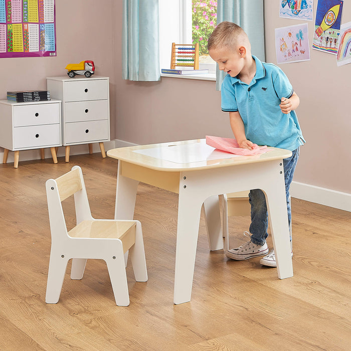 Kids 3-in-1 Storage Table and Two Chairs Set