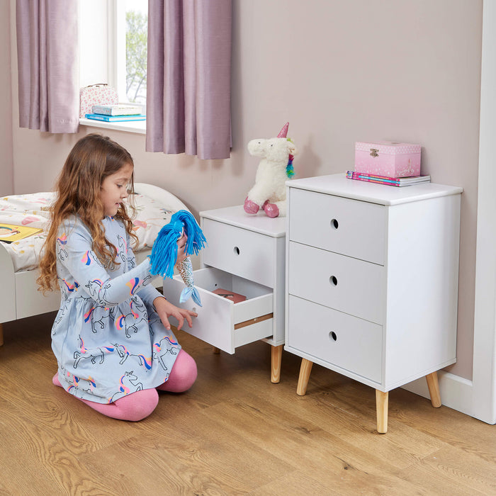 Kids Bedroom 2 Drawer Storage Cabinet