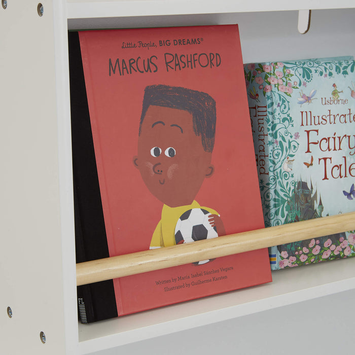 Kids White Bookcase and Toy Storage Cabinet