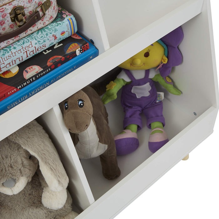 Kids White Sloping Bookcase