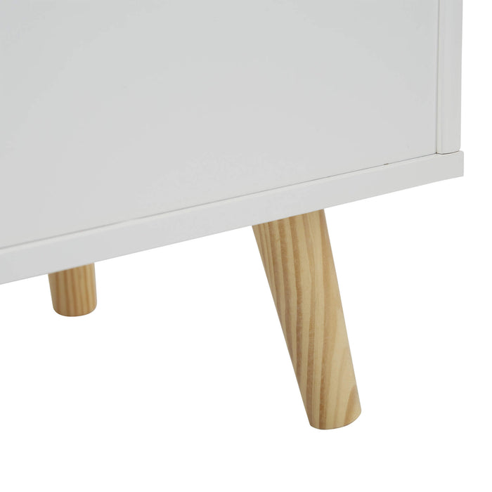 Kids White Sloping Bookcase