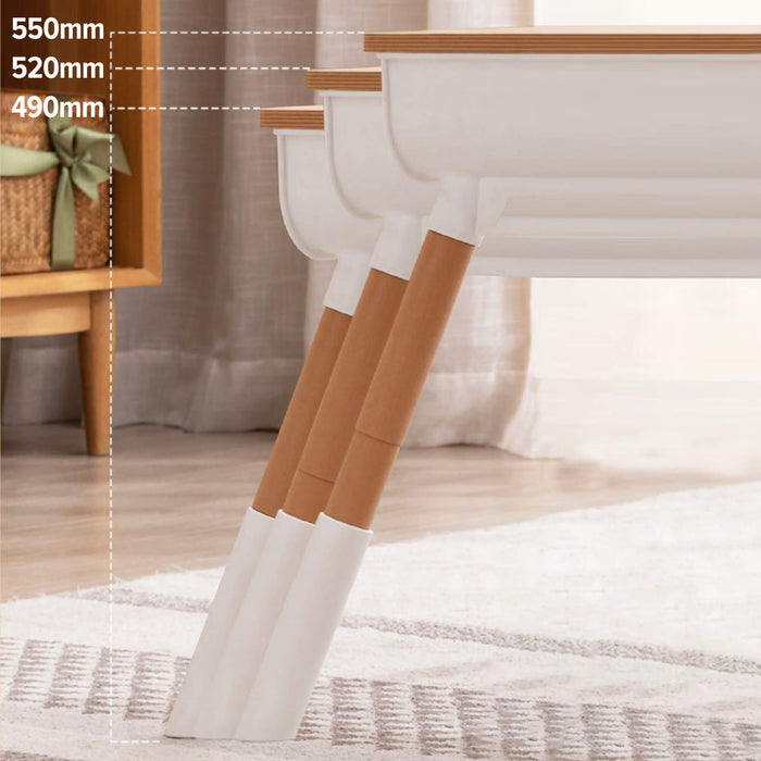 Kids Scandi Height Adjustable Table and Chair Set - White & Pine