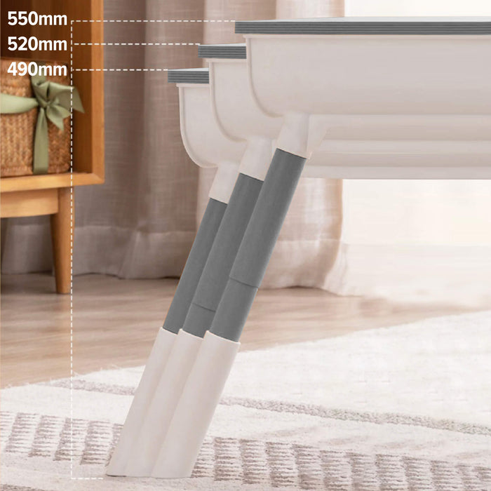 Kids Scandi Height Adjustable Table and Chair Set - White & Grey