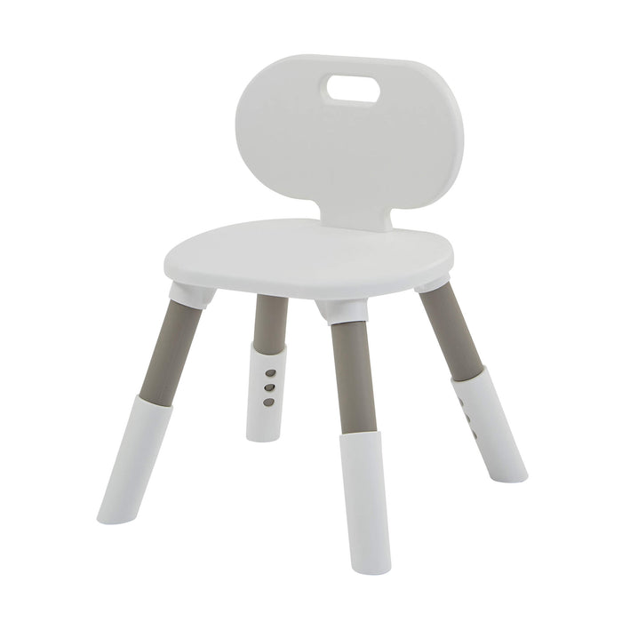Kids Scandi Height Adjustable Table and Chair Set - White & Grey