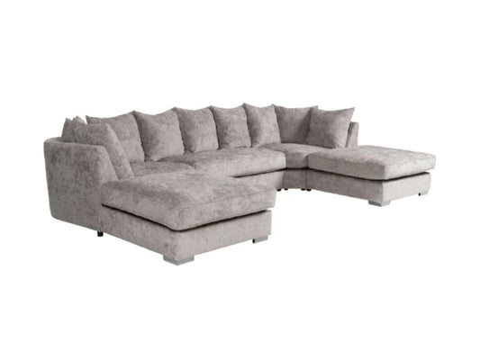 Savoy U Shape Sofa Soft Chenille - Truffle