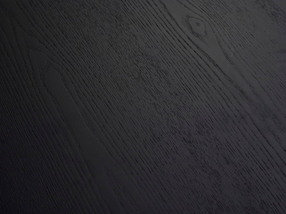 Louis Fluted Round Dining Table - Black