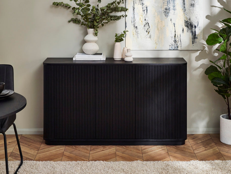 Louis Fluted Sideboard - Black